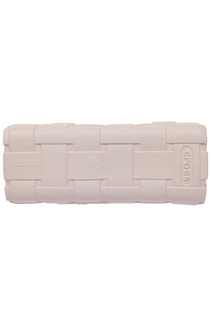 Cream Small Woven Crossbody Tote Bag image number 5