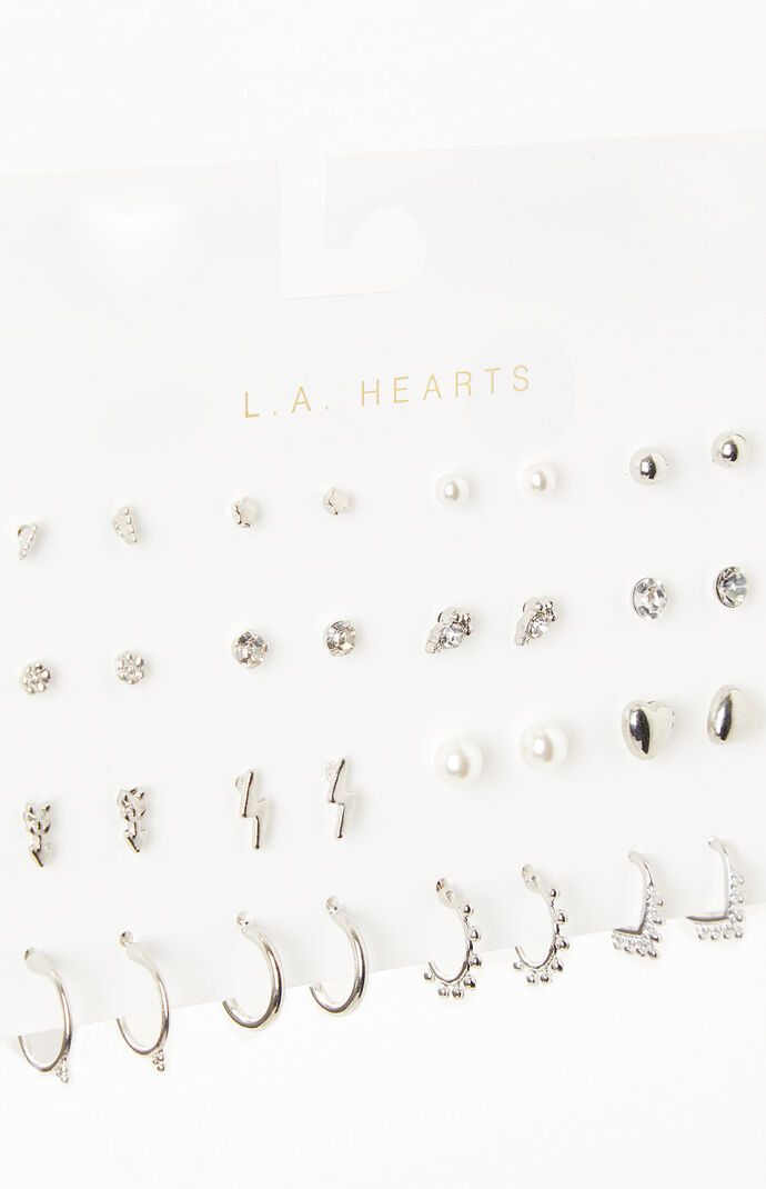 La hearts 16 pack star and moon discount earrings