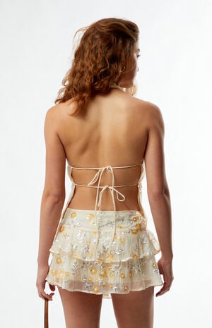 Nellie Beaded Sequin Halter Tank Top image number 5