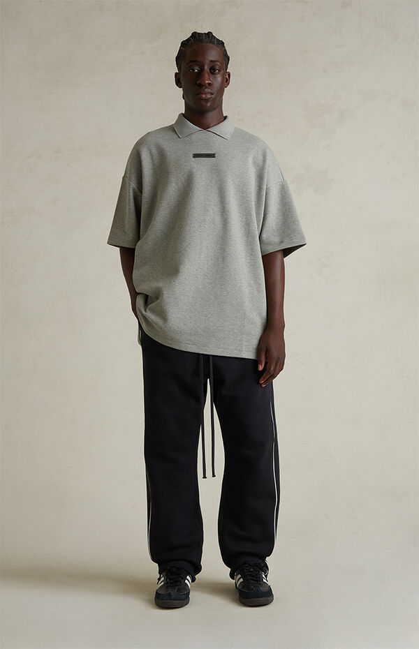 Fear of God ESSENTIALS Concrete Heather Pique Polo Shirt