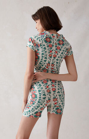 x PacSun Floral Printed Biker Shorts image number 3