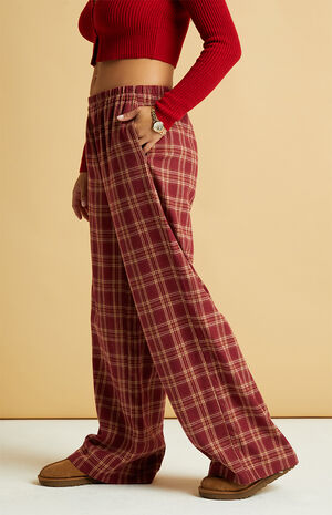 Red Flannel Boxer Pants image number 3