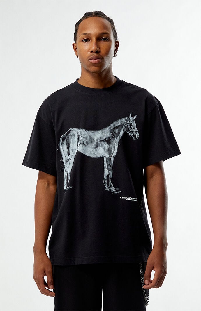 Pacsun Pac Artist Network x Randy Perez Black Horse T-Shirt