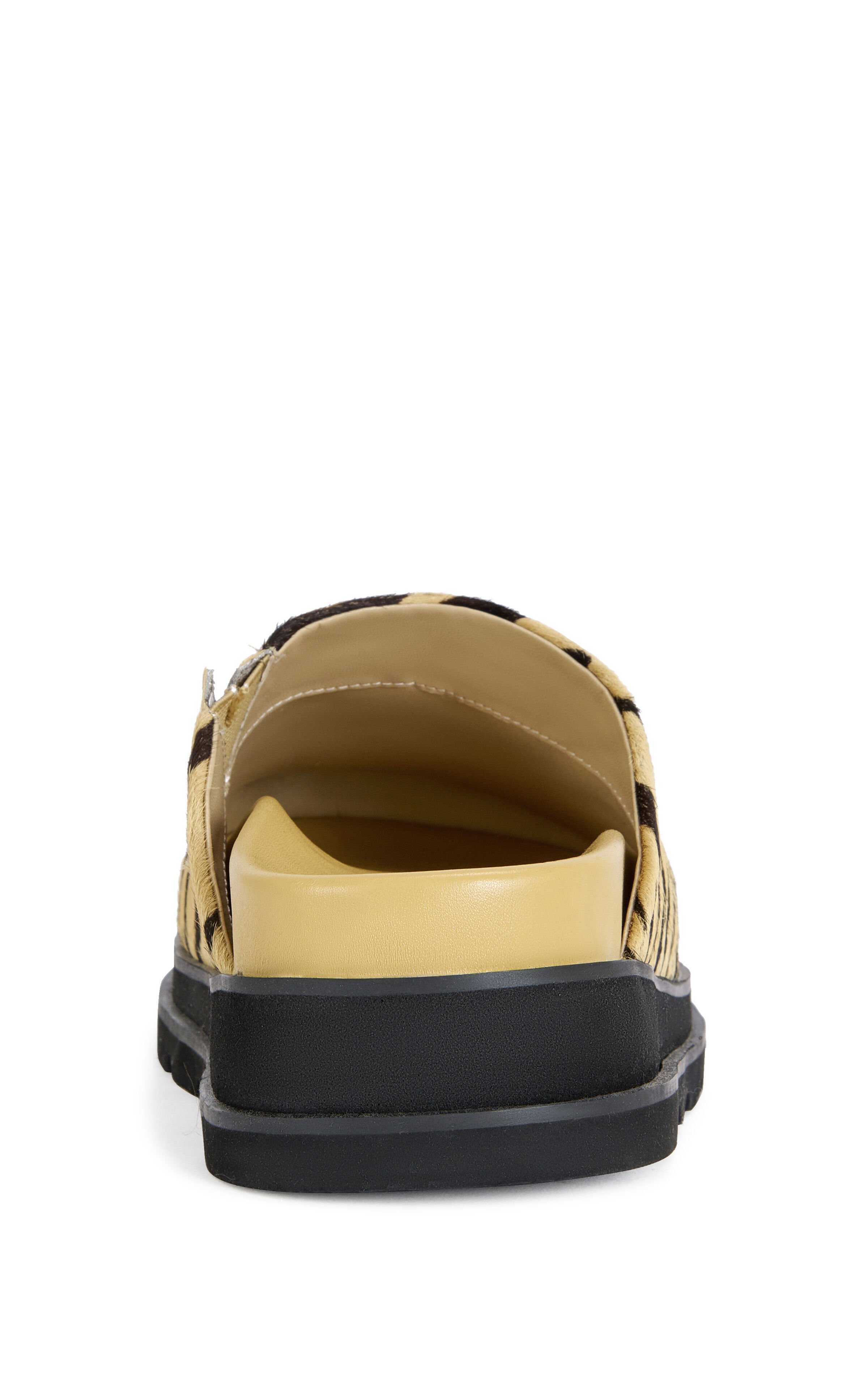 AZALEA WANG Women's Sarinda Tiger Calf Hair Flatform Mules