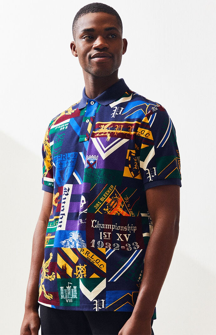 patchwork polo shirt