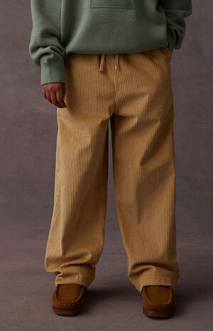 Sand Corduroy Relaxed Trousers image number 3