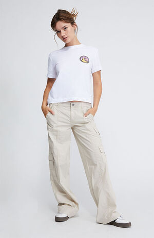 White Cropped T-Shirt image number 4