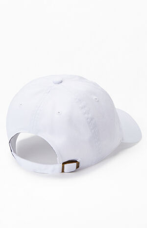White & Pink LA Dodgers Strapback Dad Hat image number 2
