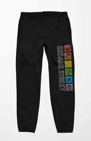 Sesame Street Rainbow Character Sweatpants image number 1