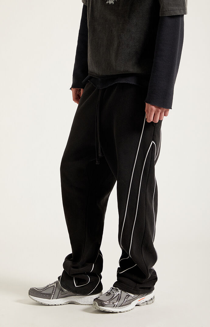 Pacsun Black Piping Track Sweatpants