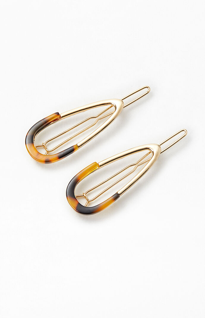 Tortoiseshell Snap Hair Clips