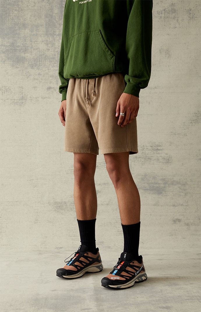 Tan fleece shorts online