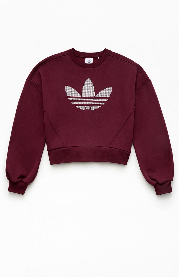 adidas Kids Glitter Trefoil Crew Neck Sweatshirt