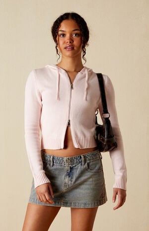 Skylar Zip Up Knit Hoodie
