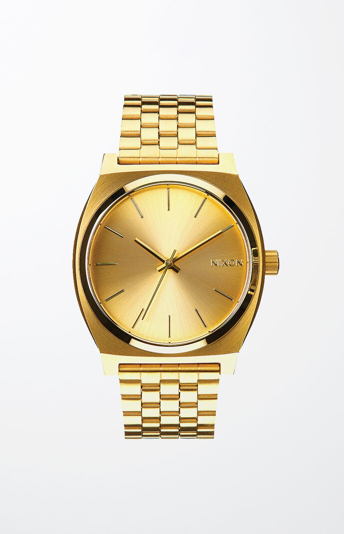 Nixon Mens Gold Time Teller Watch