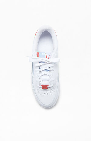 Women's White Red Navy Club C Revenge Sneakers image number 5