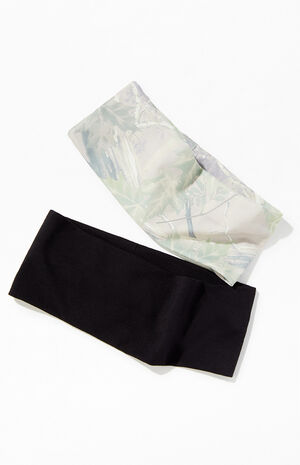 2 Pack Camo & Black Soft Headbands image number 3
