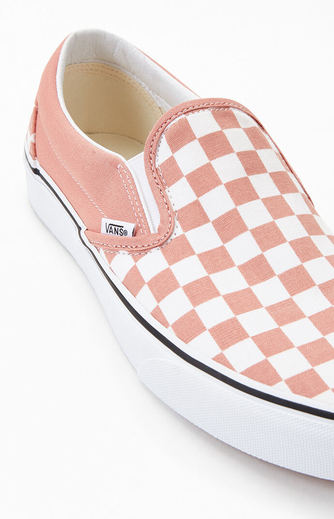 slip on pink checkered vans