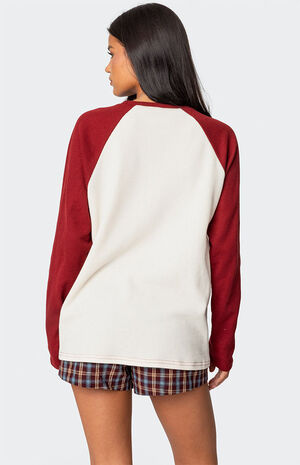 Me Time Oversized Waffle Top image number 4