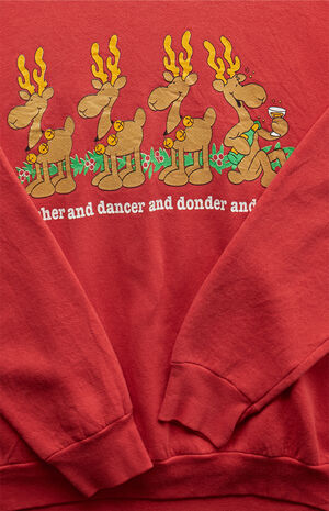 90s Dasher Dancer Donder Blitzed Crew Neck Sweatshirt image number 2