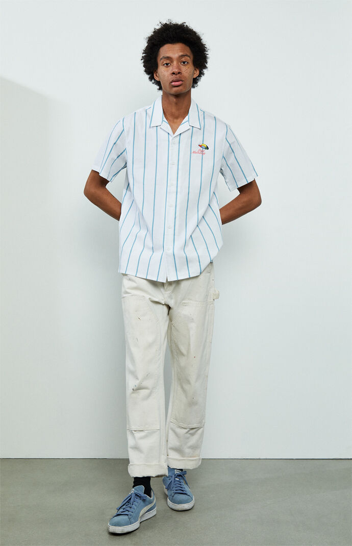Blake Striped Short Sleeve Button Up Shirt