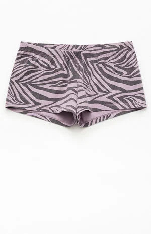 Violet Zebra Boxer Boyshorts image number 1