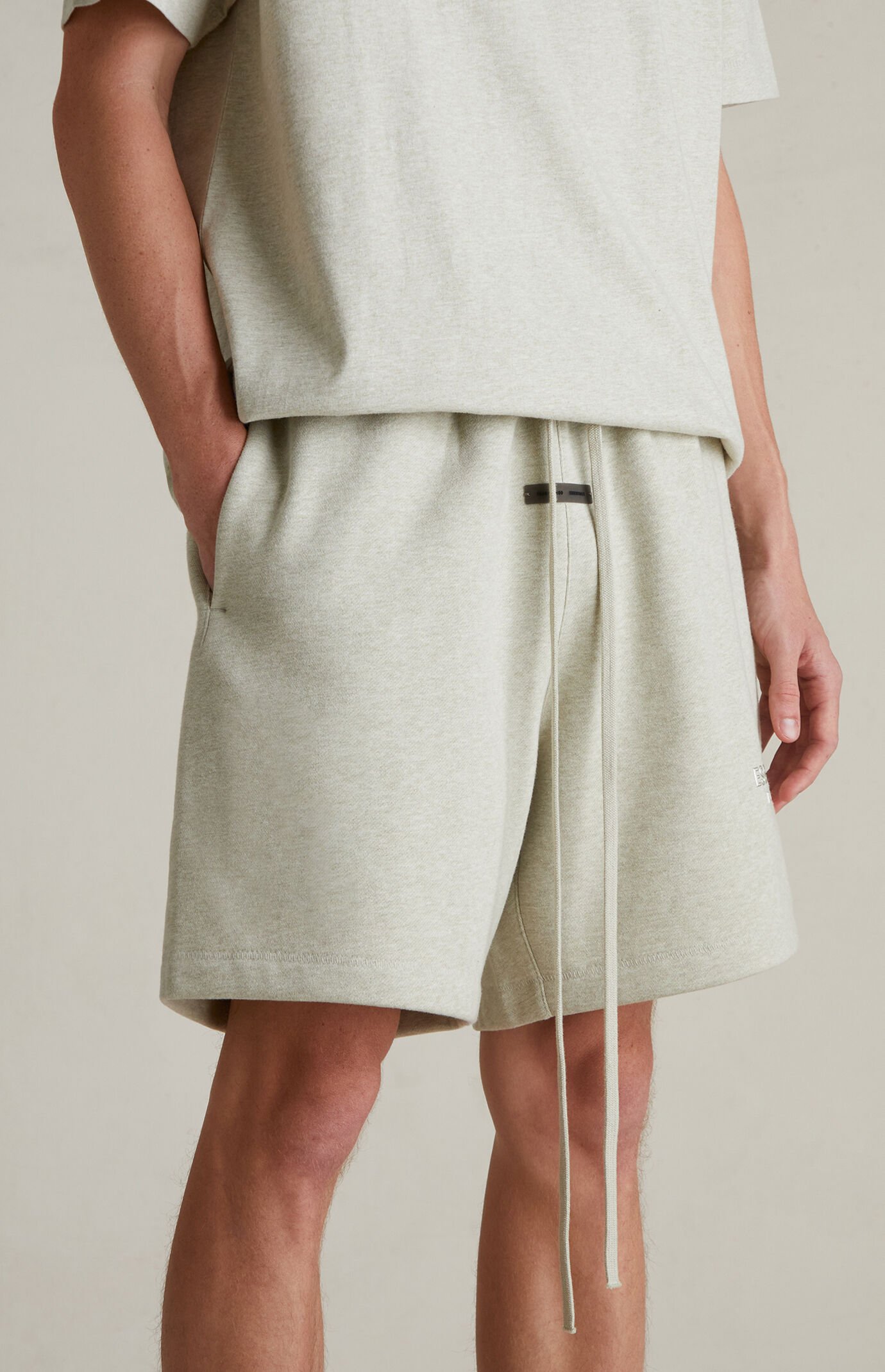 Fear of God ESSENTIALS Heather Stone Soccer Fleece Sweat Shorts