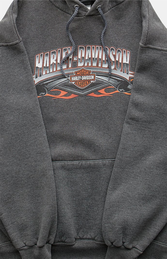 PS VINTAGE 2000s Harley Davidson Charcoal Pullover Hoodie