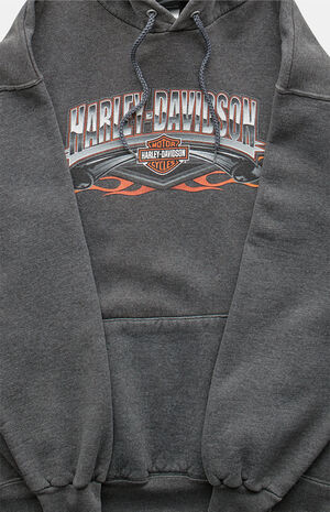 2000s Harley Davidson Charcoal Pullover Hoodie image number 3