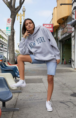 John Galt Light Gray New York Hoodie