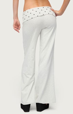 Petite Reeva Polka Dot Foldover Pants image number 3