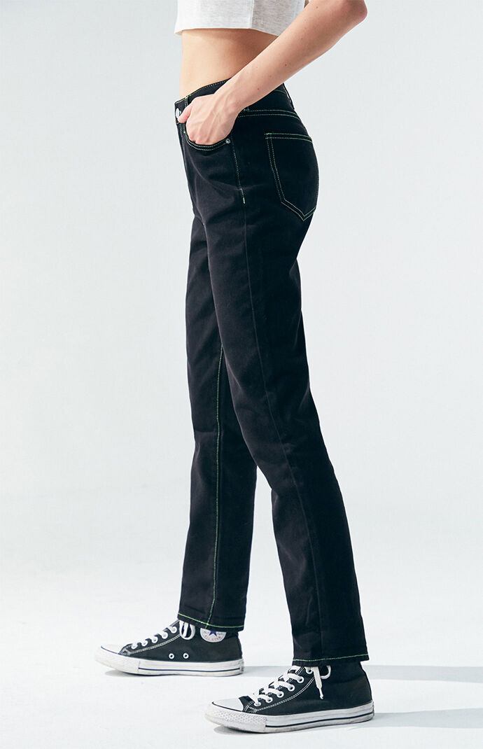 pacsun throwback black mom jeans