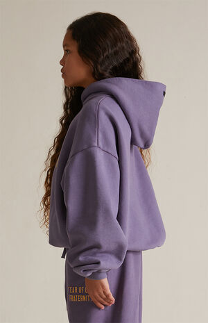 Kids Lavender Heavy Fleece Hoodie image number 3