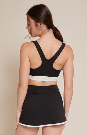 PAC WHISPER Active Black Double Bias Sports Bra image number 3