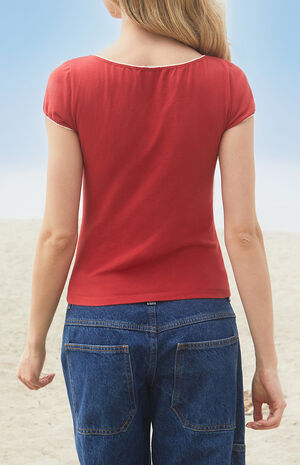 Red Gina Cinched Top image number 4