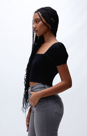 Short Sleeve Bodice Linen Top image number 2