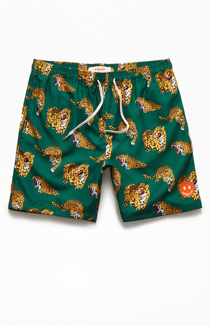 Leopard 17" Swim Trunks