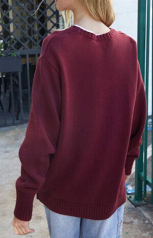 Burgundy Brianna Sweater image number 4