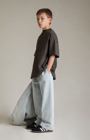 Essentials Light Wash Denim Lounge Pants image number 1