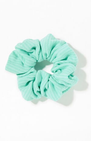 Teal Striped Scrunchie image number 1