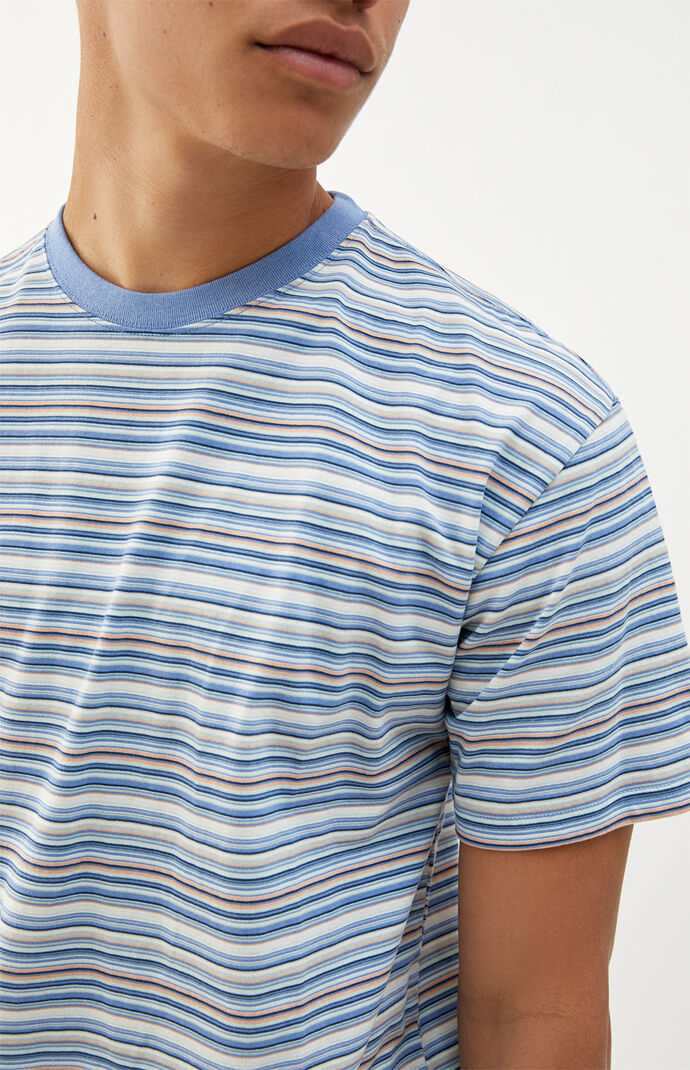 August Knits Striped Short Sleeve T-Shirt