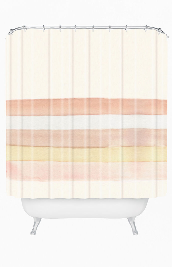 She Said Striped Shower Curtain