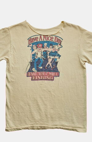 '90s Take Your Wife Fishing Graphic T-Shirt image number 3