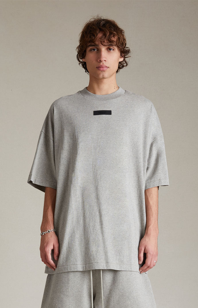 Fear of God Essentials Dark Heather Oatmeal T-Shirt | PacSun