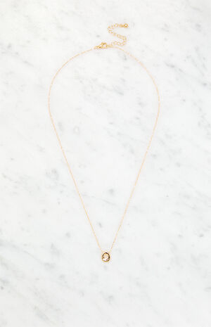 O Initial 14K Gold Plated Necklace image number 1
