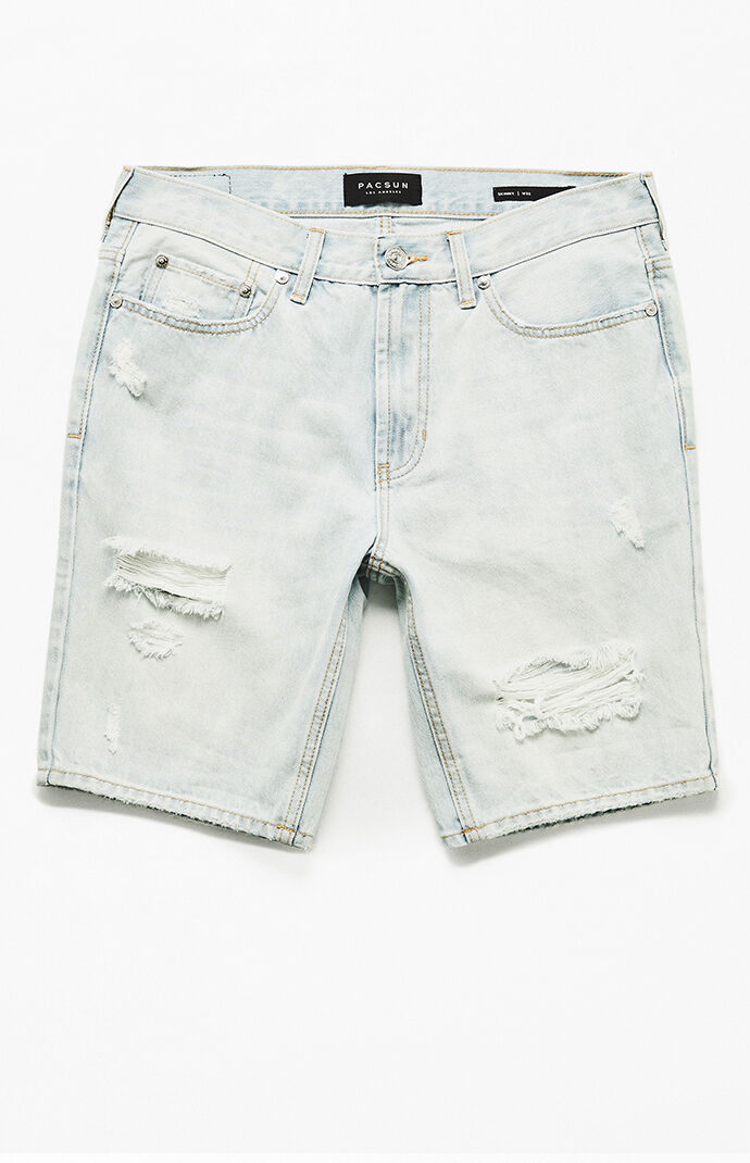 skinny denim shorts