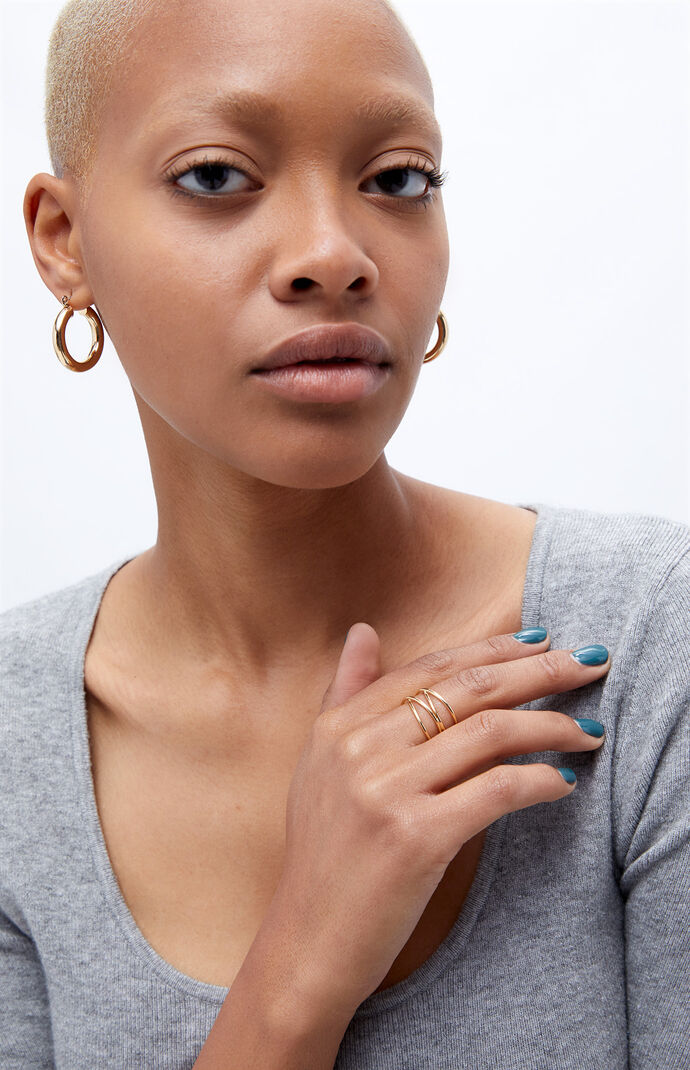 Gold Stacked Ring Pack
