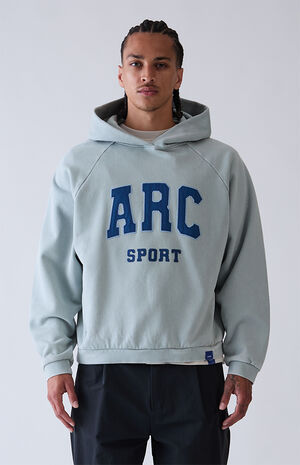 Blue Raglan Sport Fleece Hoodie image number 2