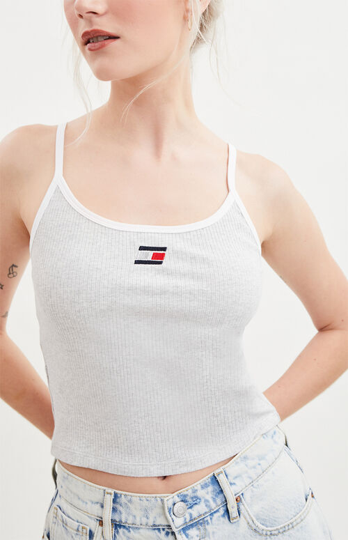 Tommy Hilfiger Rib Cropped Tank Top PacSun