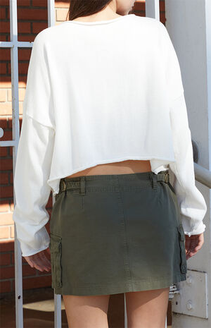 Green Cargo Mini Skirt image number 4